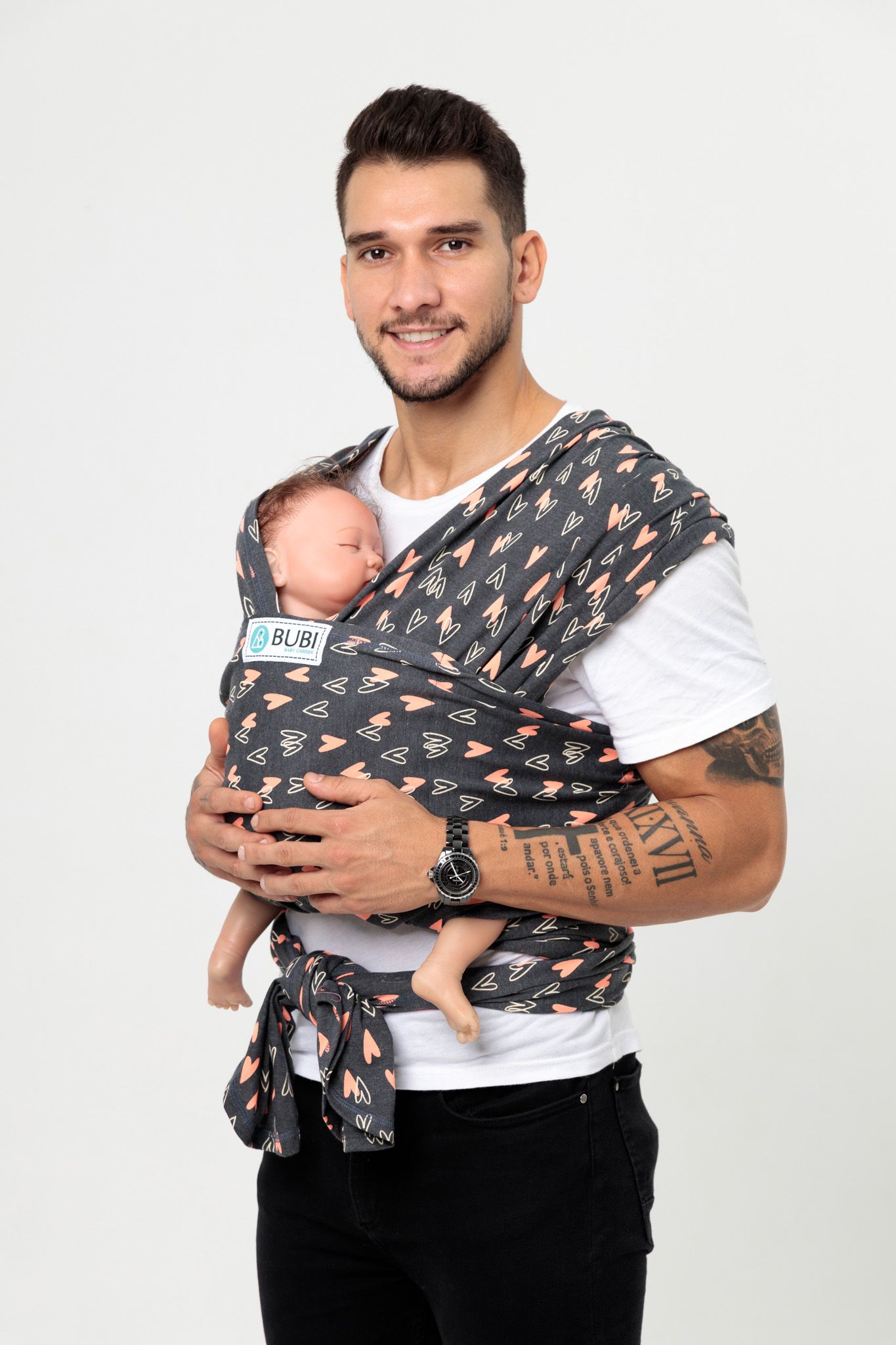 BUBI WRAP - Cotton - Xám tim cam