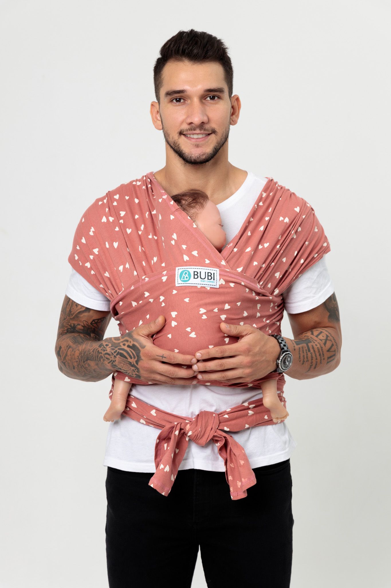 BUBI WRAP - Cotton - Hồng cam tim