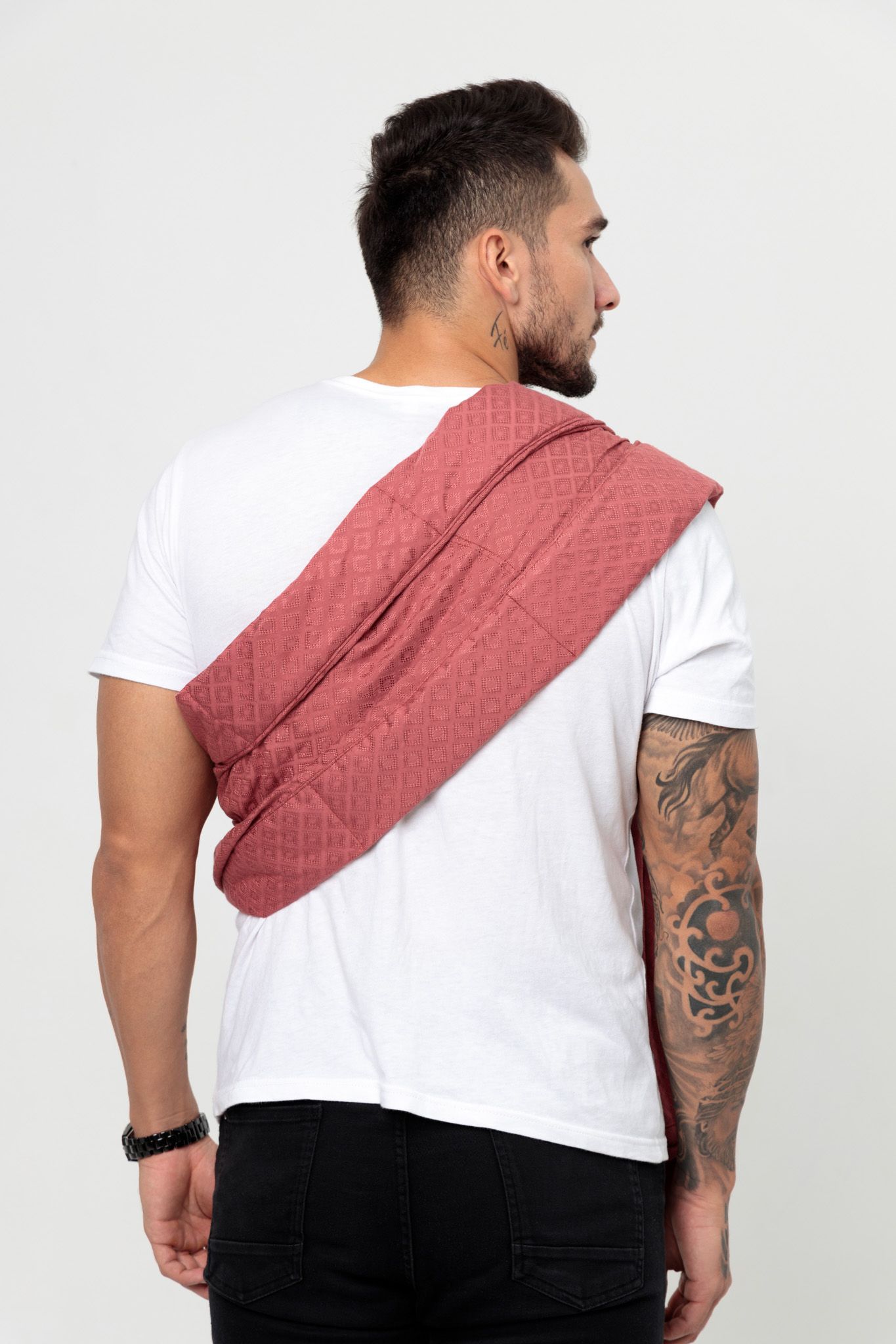 BUBI Ring Sling Gen 1 - Lanh cotton - Nâu đất