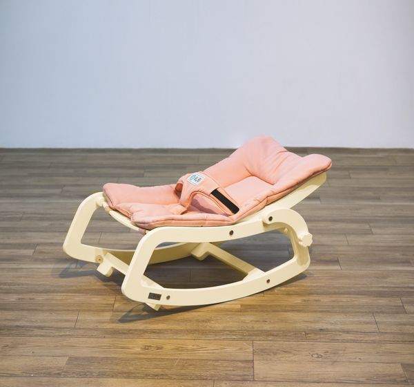  BUBI Bouncer V2 - Cream Frame w Pink Top 