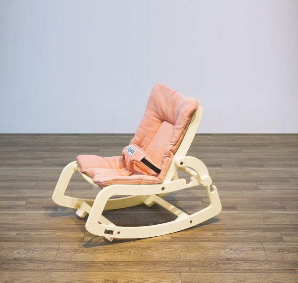  BUBI Bouncer V2 - Cream Frame w Pink Top 