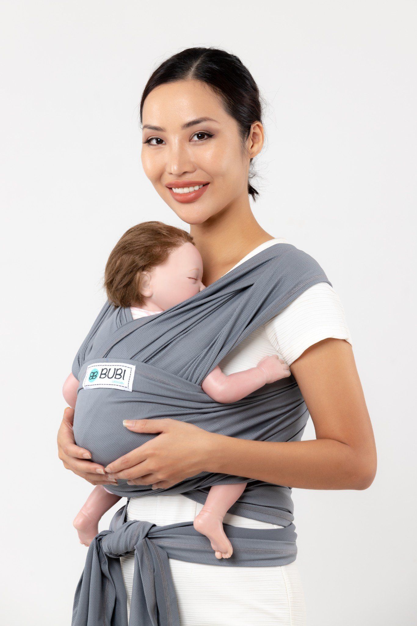  BUBI WRAP -  Lưới co dãn - Xám đậm Air Mesh 