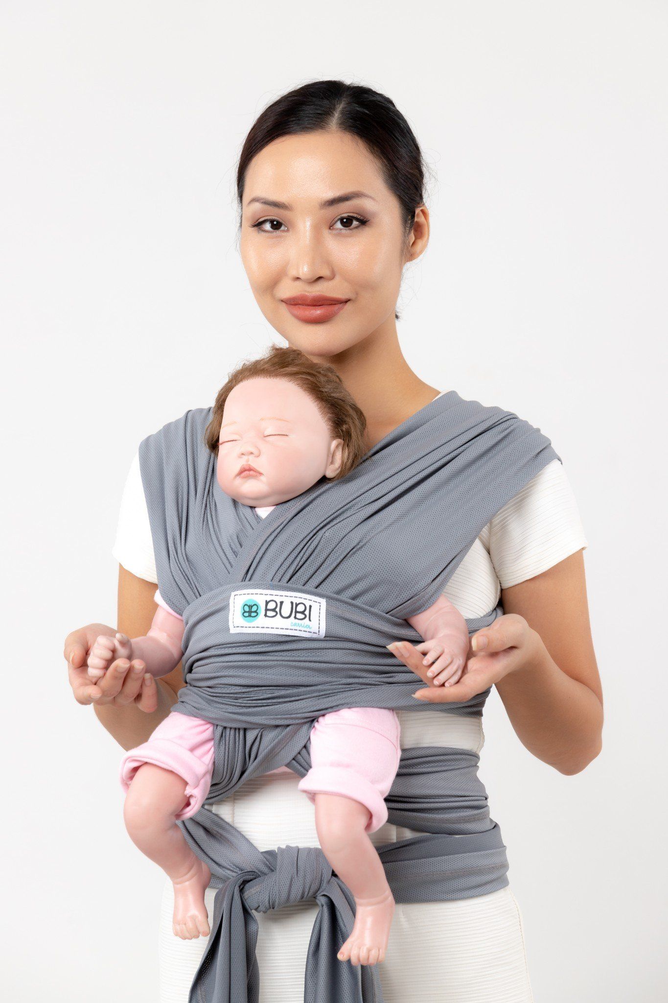  BUBI WRAP -  Lưới co dãn - Xám đậm Air Mesh 