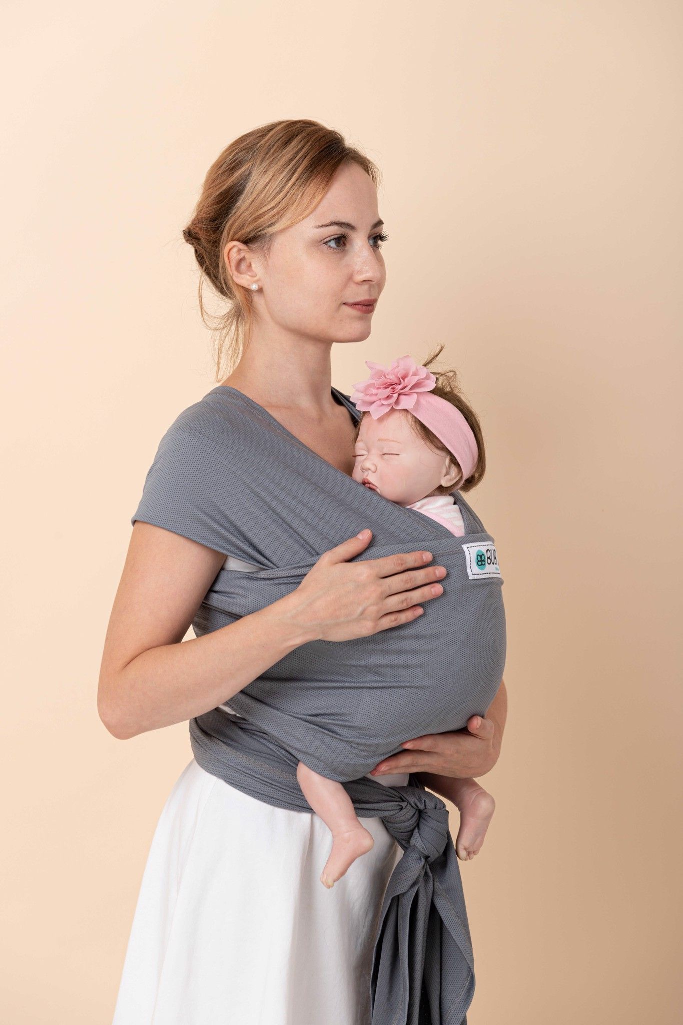  BUBI WRAP -  Lưới co dãn - Xám đậm Air Mesh 