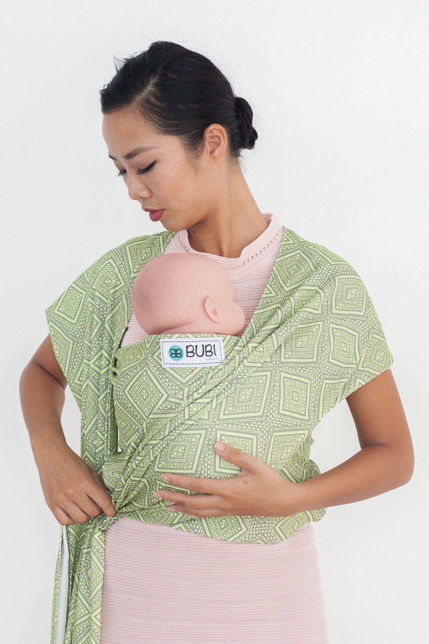  BUBI WRAP - Thun TC - Xanh lập thể 