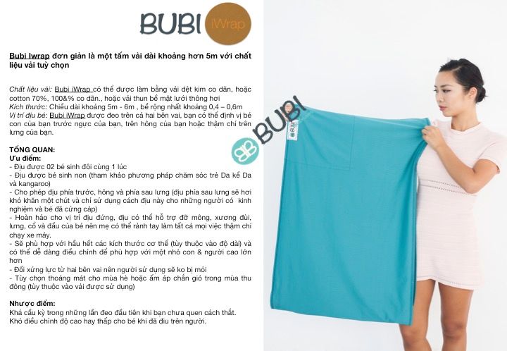 ĐỊU VẢI BUBI WRAP - CÁCH SỬ DỤNG