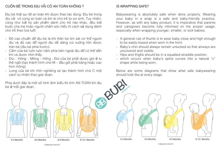 ĐỊU VẢI BUBI WRAP - CÁCH SỬ DỤNG