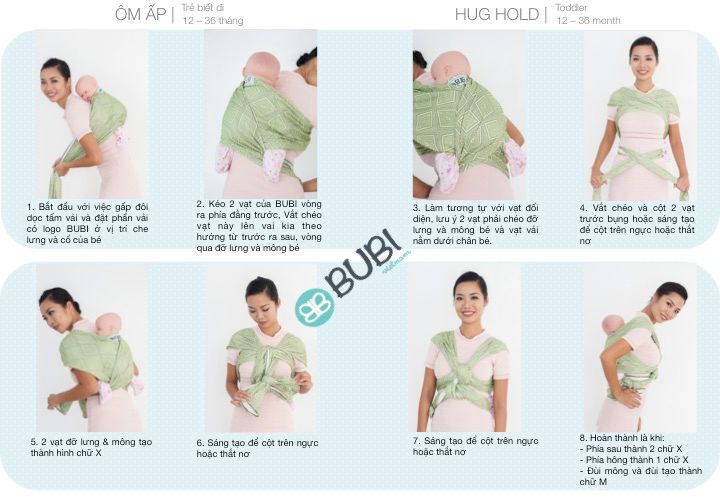 ĐỊU VẢI BUBI WRAP - CÁCH SỬ DỤNG