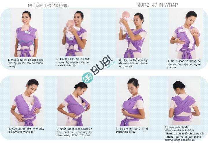 ĐỊU VẢI BUBI WRAP - CÁCH SỬ DỤNG