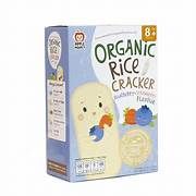 E.M Bánh gạo organic bổ sung Omega 3 & DHA, vị việt quất và dâu