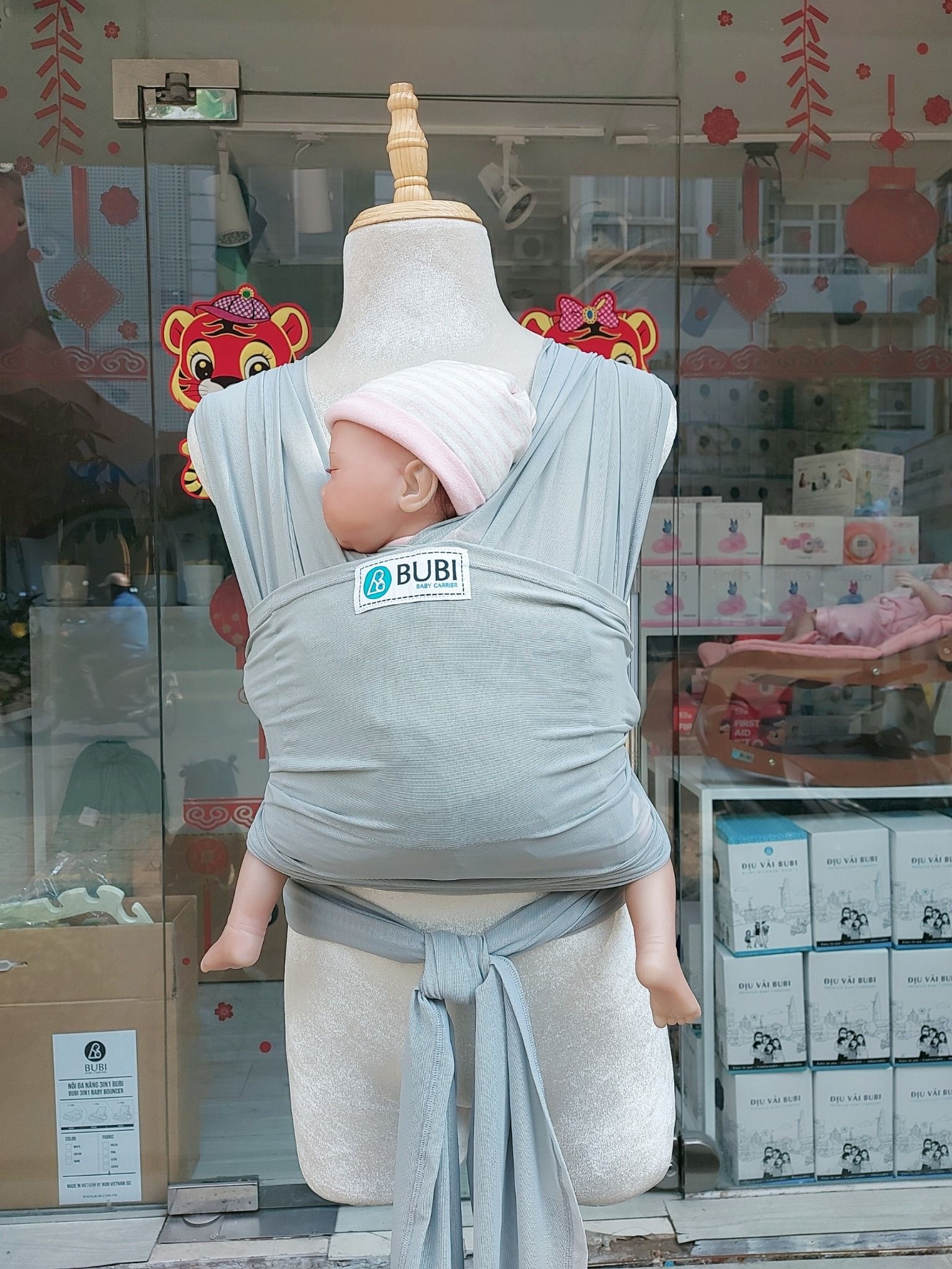 BUBI WRAP - Lưới - Ghi sáng