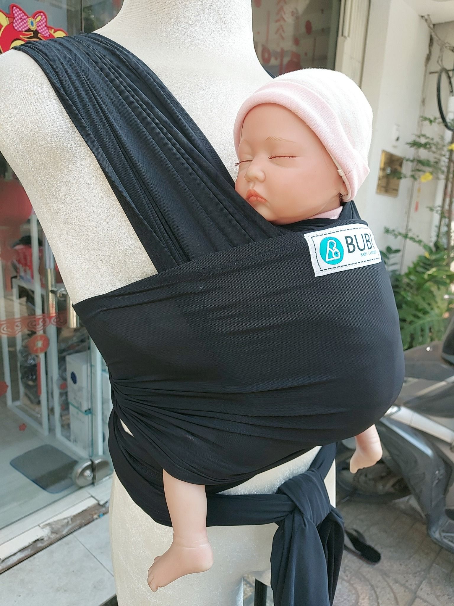 BUBI WRAP - Lưới - Xám đen