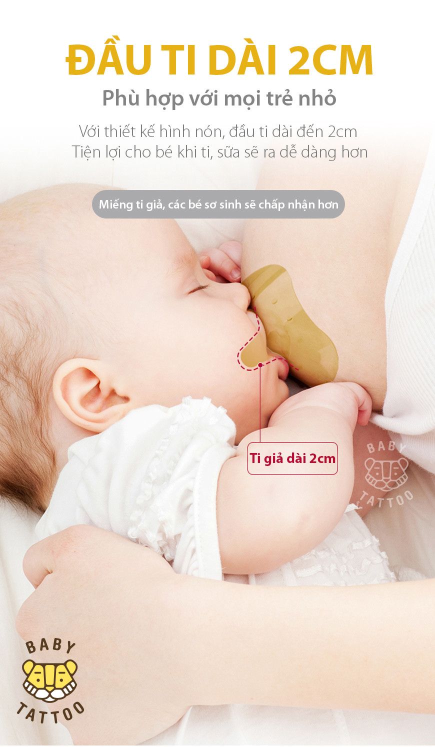 E.M Miếng bảo vệ đầu ngực Baby Tattoo