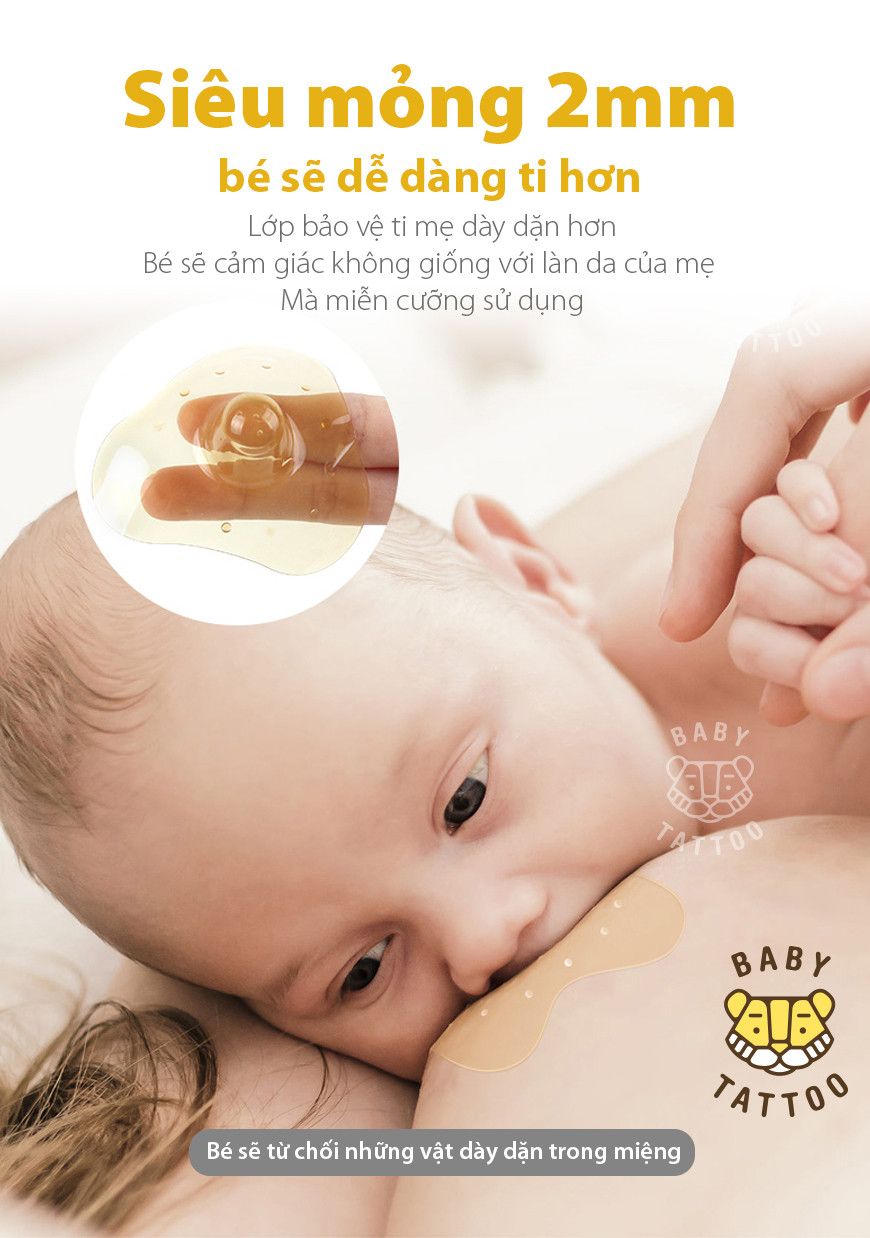 E.M Miếng bảo vệ đầu ngực Baby Tattoo