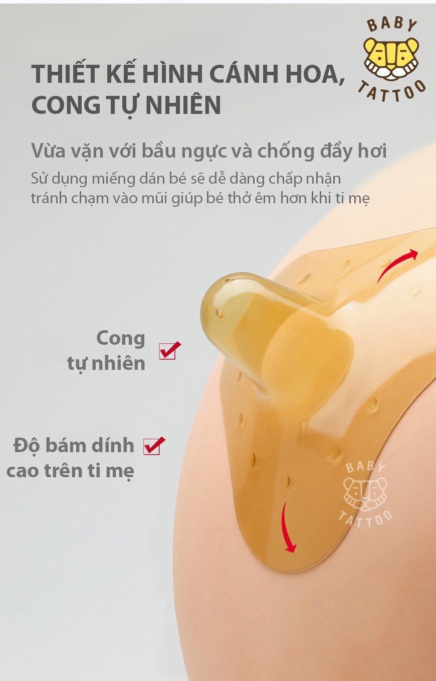 E.M Miếng bảo vệ đầu ngực Baby Tattoo