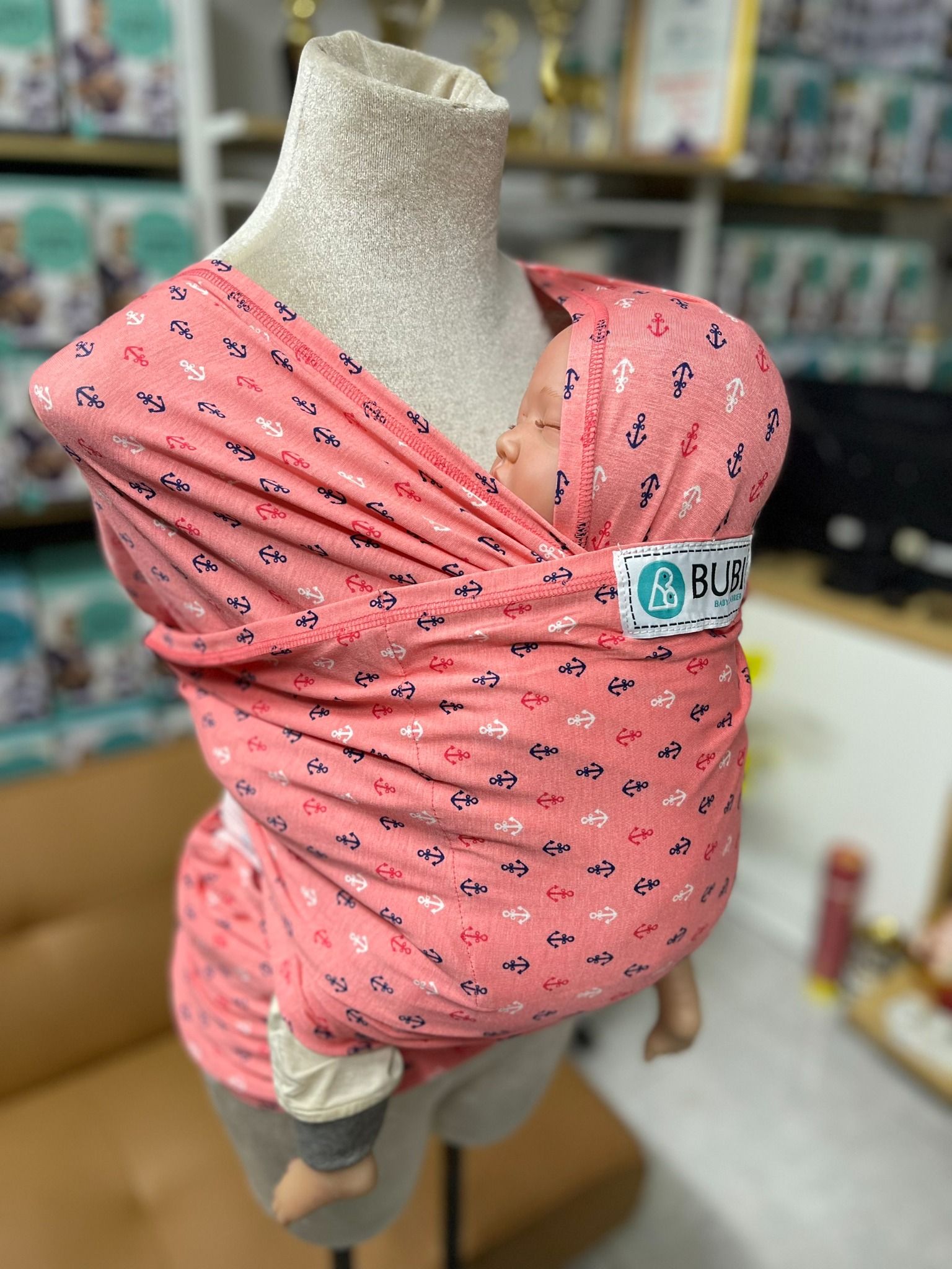 BUBI WRAP - Cotton - Hồng họa tiết