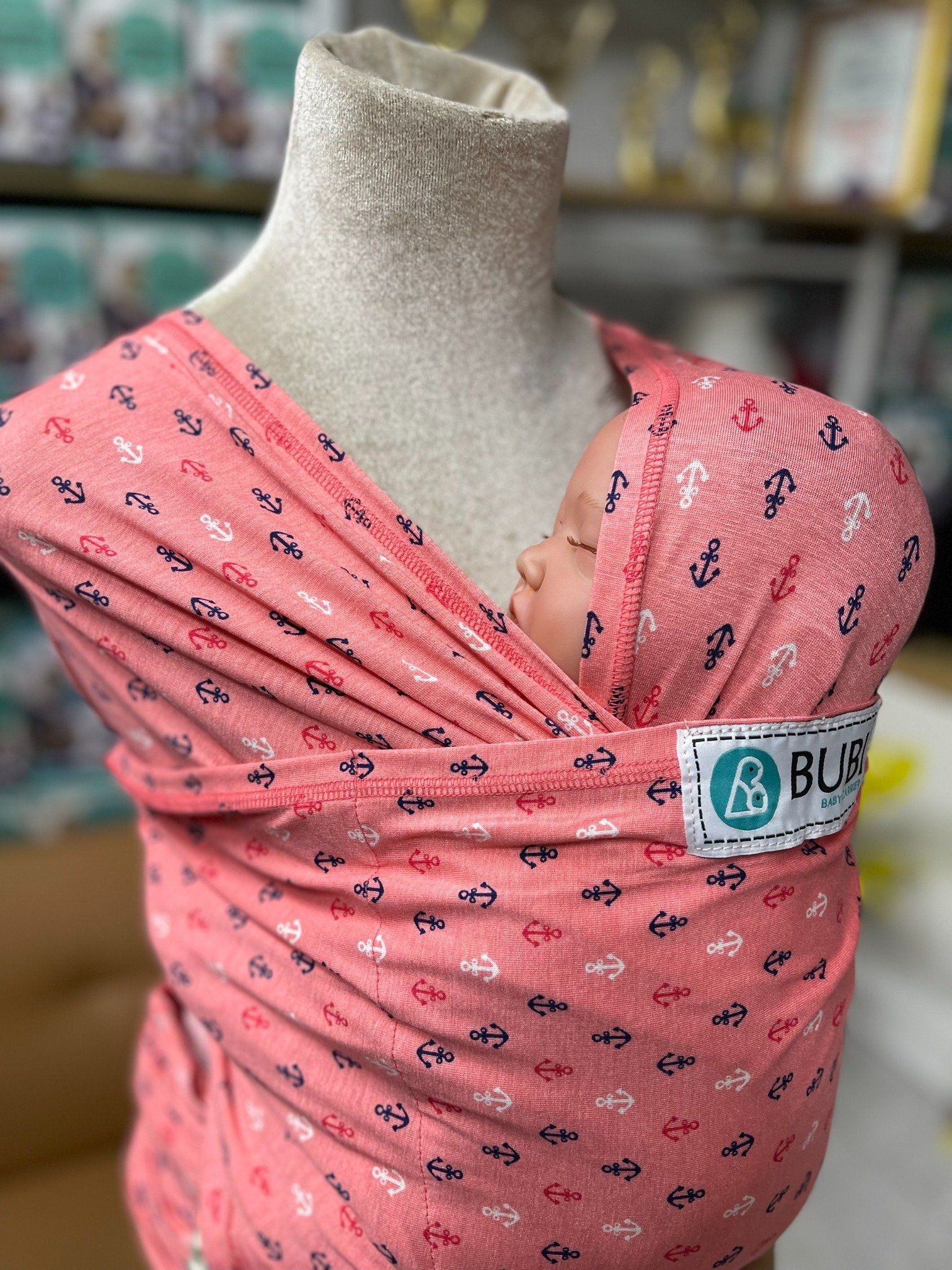 BUBI WRAP - Cotton - Hồng họa tiết