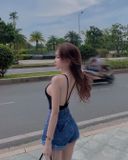  Bodysuit 2 dây Chéo Lưng YJ190010 