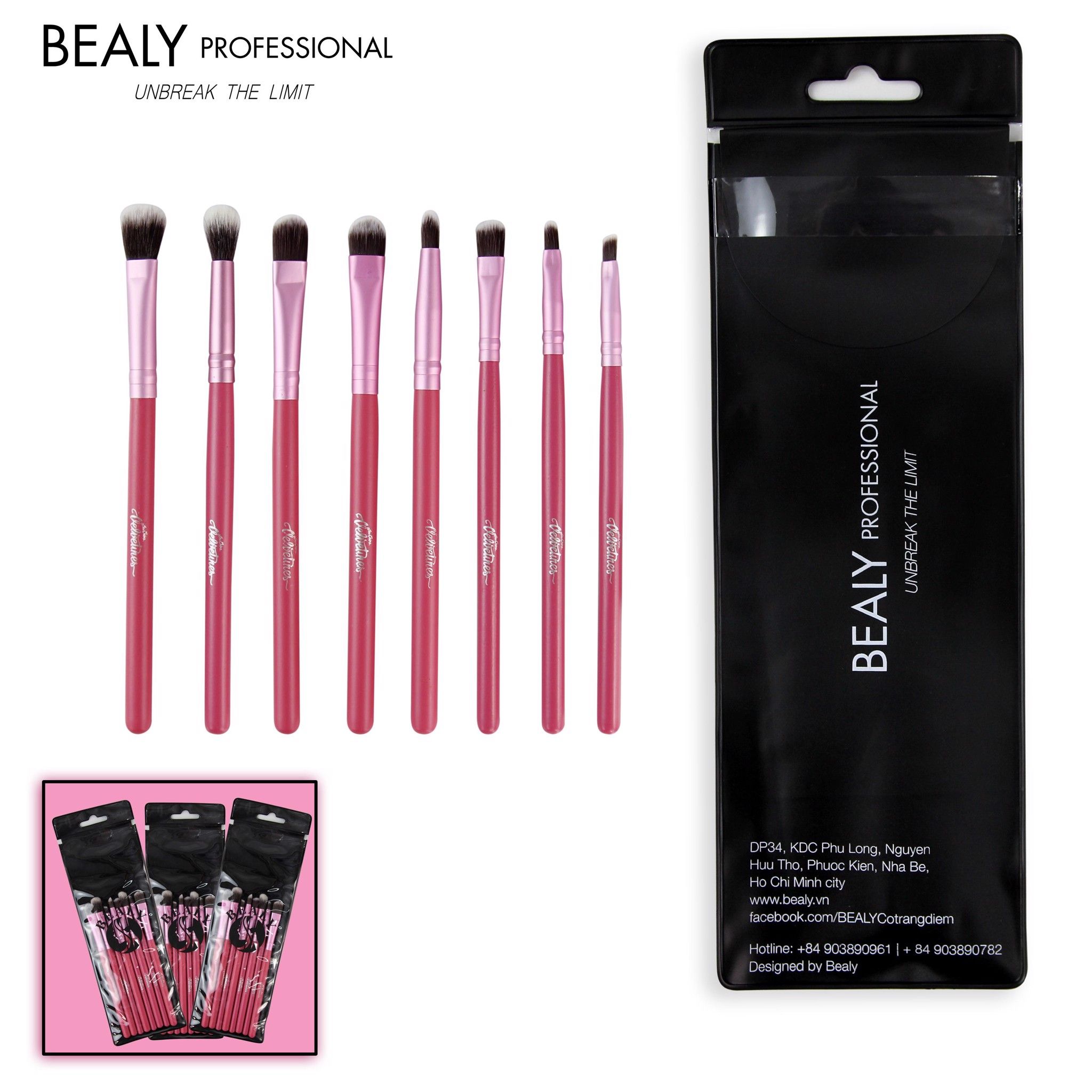 SET CỌ TRANG ĐIỂM MẮT CÁN HỒNG 8C