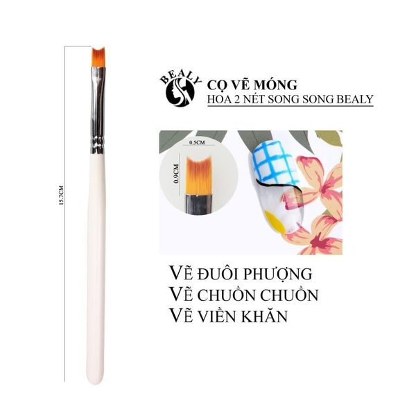 CỌ MÓNG VẼ HOA 2 NÉT SONG SONG BEALY