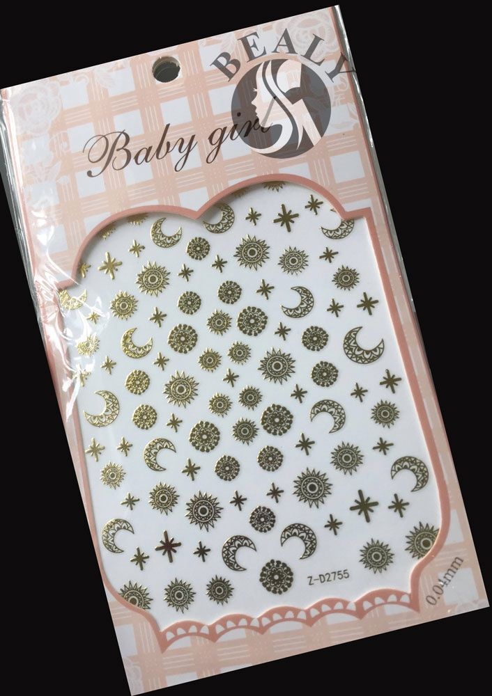 STICKER DÁN MÓNG BABY GIRL TÚI HỒNG CARO VUÔNG Z-D2755