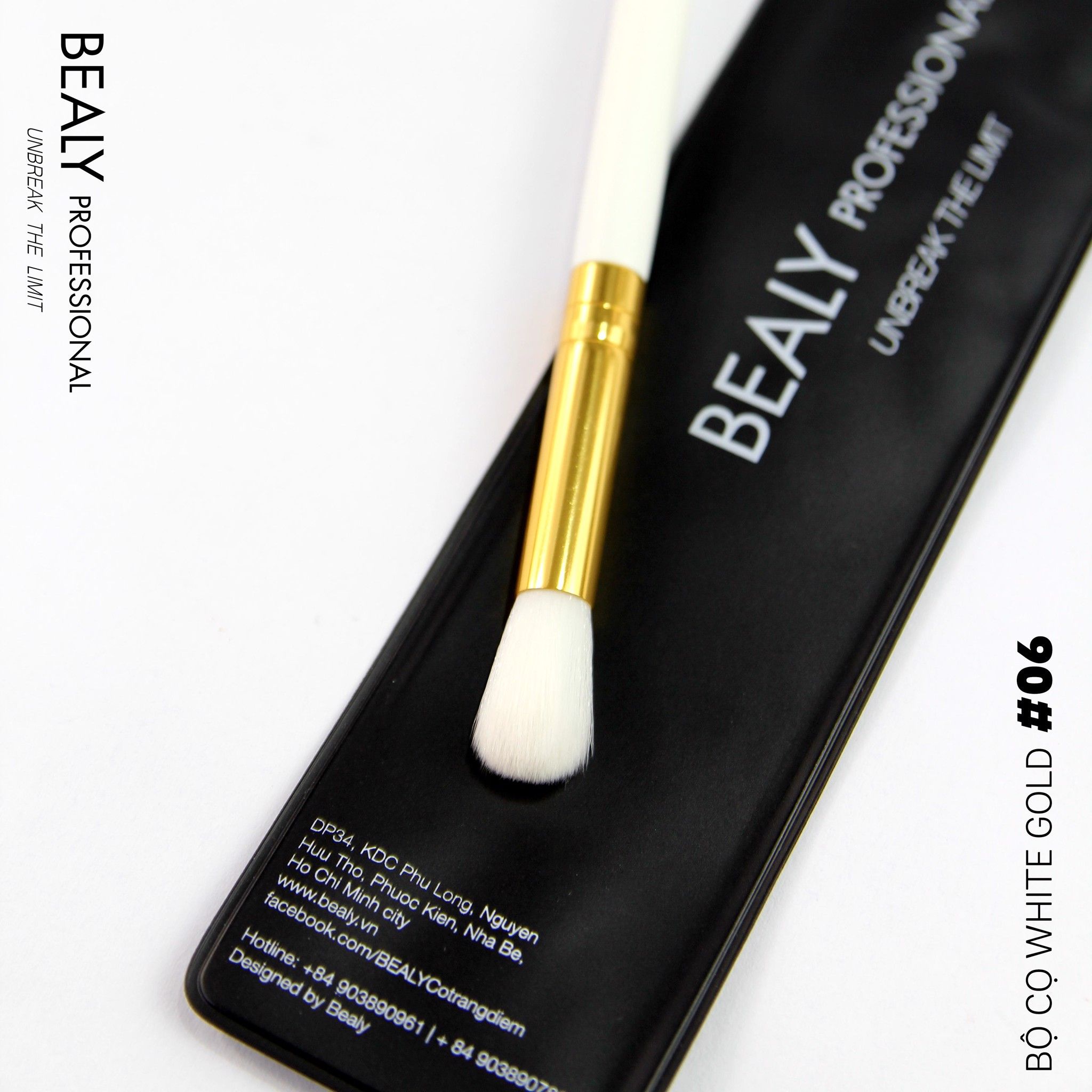 CỌ TÁN MÀU MẮT WHITE GOLD N0.06