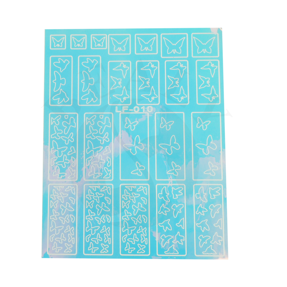 GIẤY DÁN MÓNG TÚI MÀU BẠC LF-010