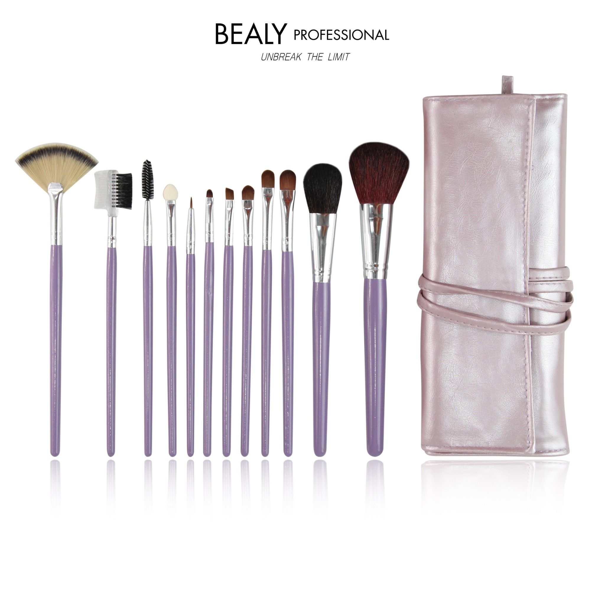 BỘ CỌ TRANG ĐIỂM BEALY 12 MÓN TÚI MÀU TÍM NHẠT