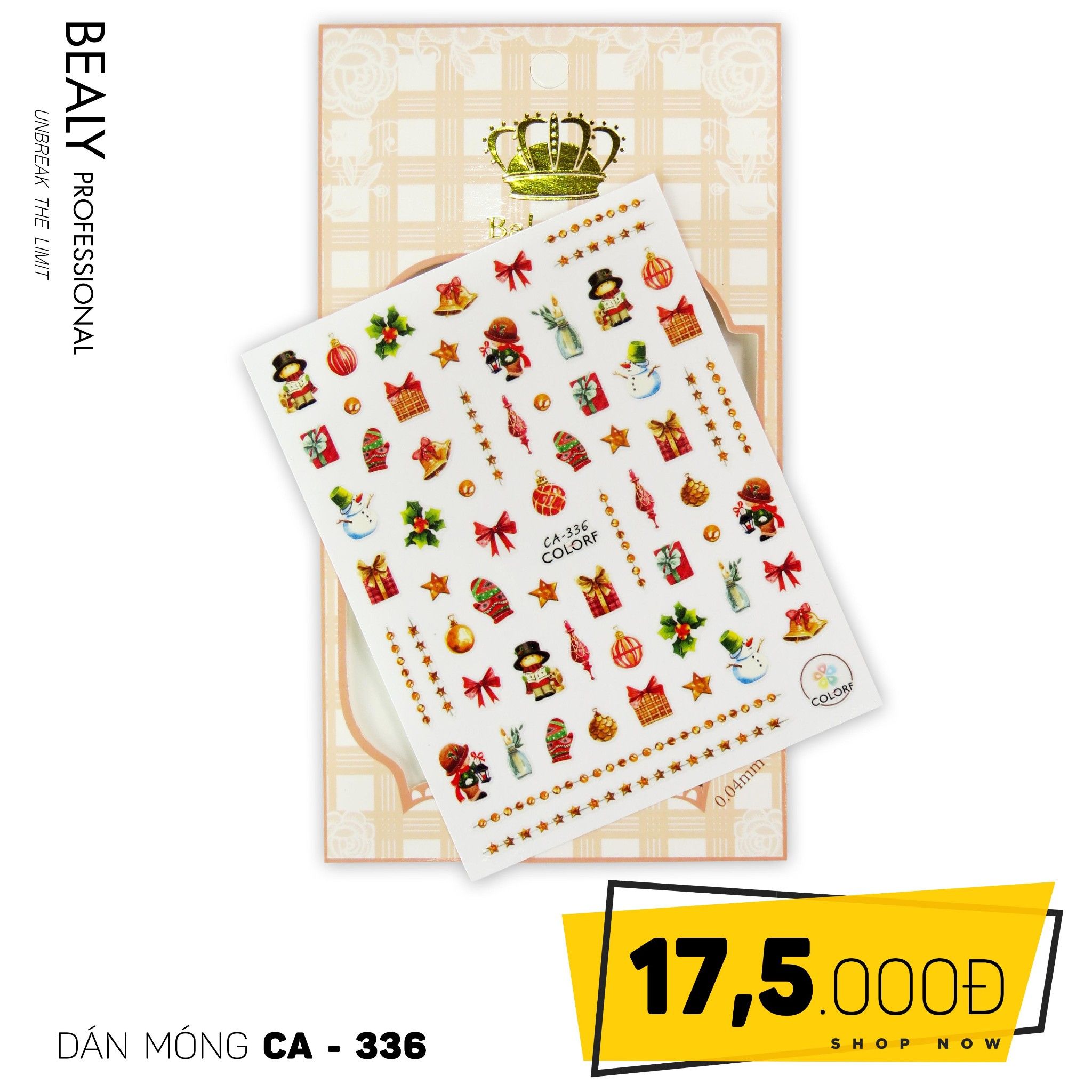STICKER DÁN MÓNG BABY GIRL TÚI HỒNG CARO VUÔNG CA336