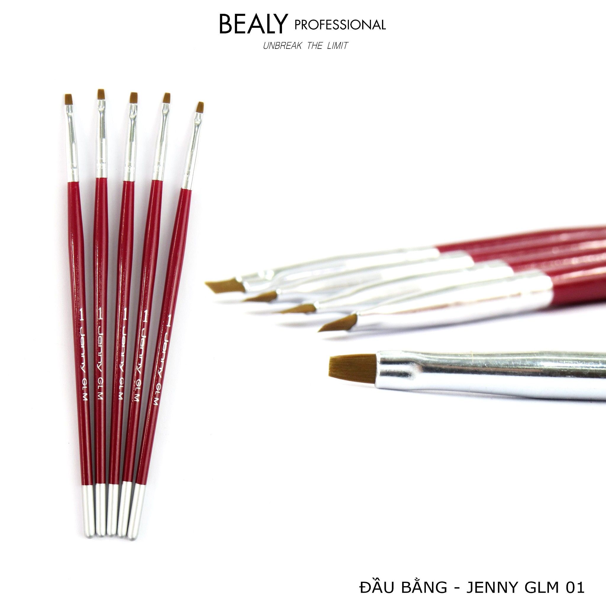 CỌ BẢN ĐẦU BẰNG CÁN GỖ ĐỎ ĐUÔI BẠC JENNY GLM #1