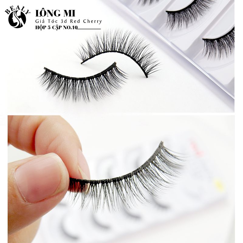 LÔNG MI GIẢ TÓC 3D RED CHERRY HỘP 5 CẶP NO.10