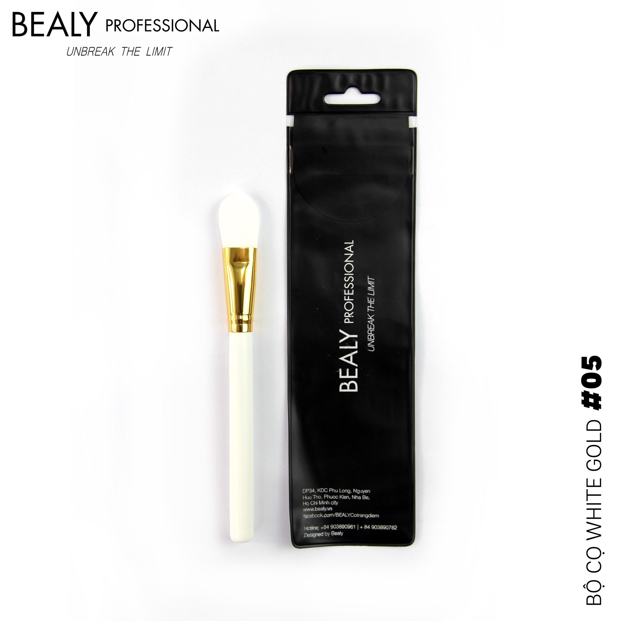 CỌ TÁN KEM NỀN BẢN DẸT WHITE GOLD N0.05