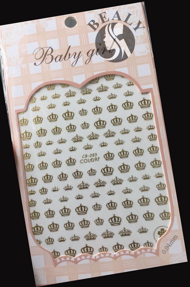 STICKER DÁN MÓNG BABY GIRL TÚI HỒNG CARO VUÔNG CB083