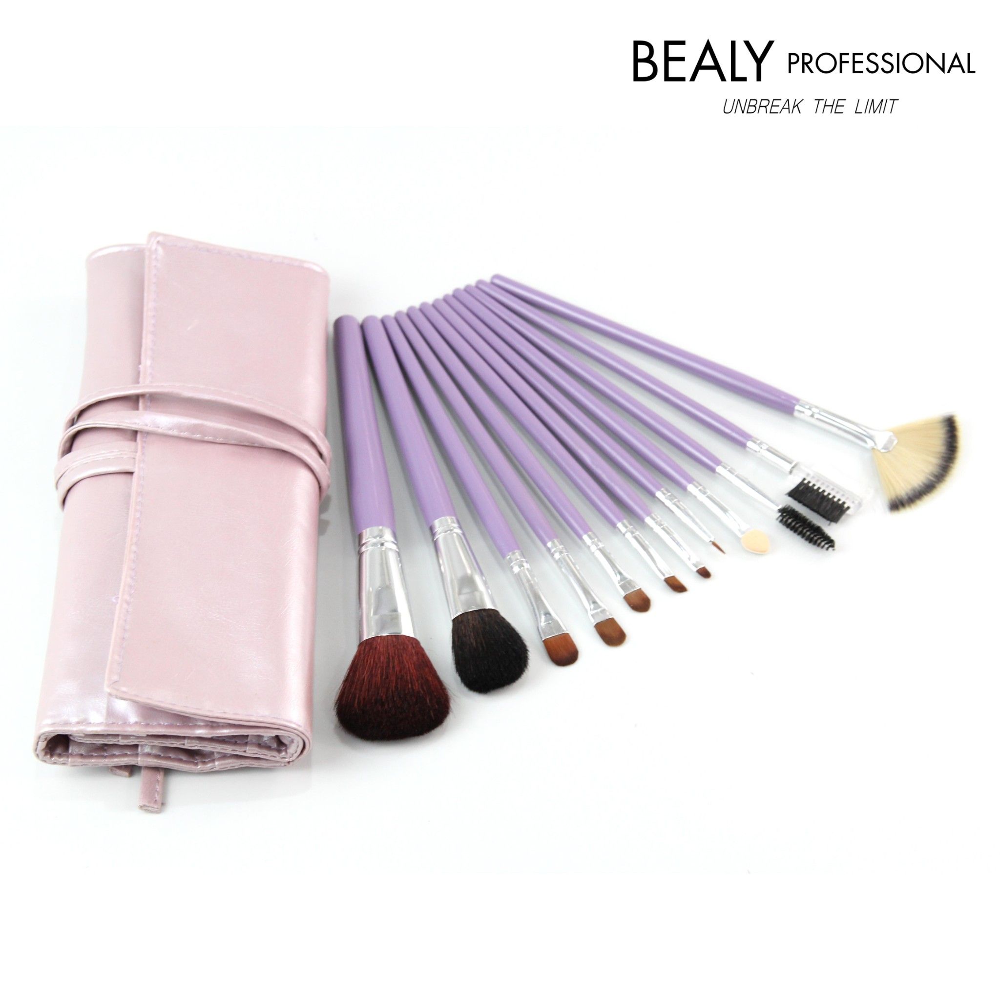 BỘ CỌ TRANG ĐIỂM BEALY 12 MÓN TÚI MÀU TÍM NHẠT