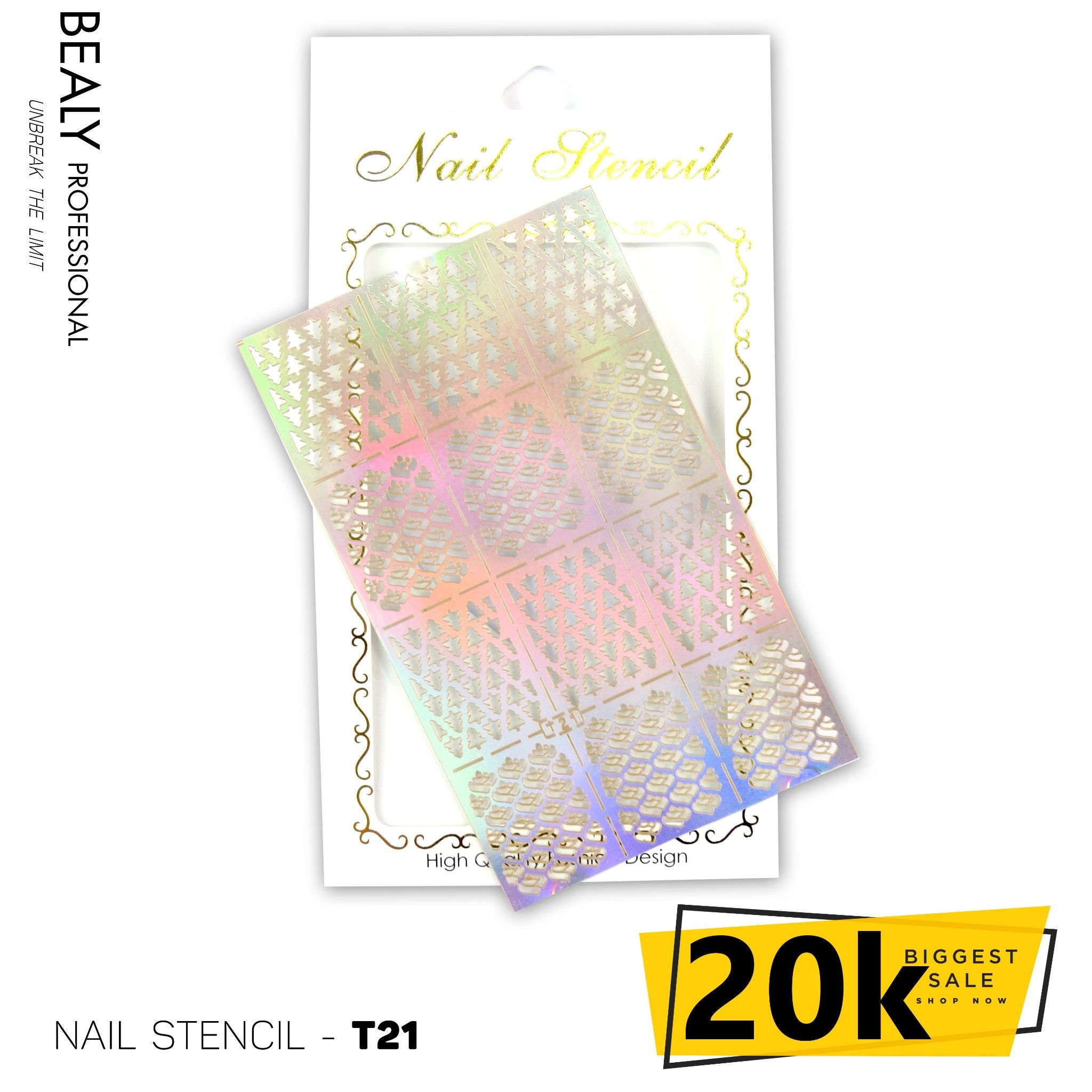 GIẤY DÁN SƠN MÓNG TẠO KIỂU NAIL STENCIL TÚI TRẮNG #T21