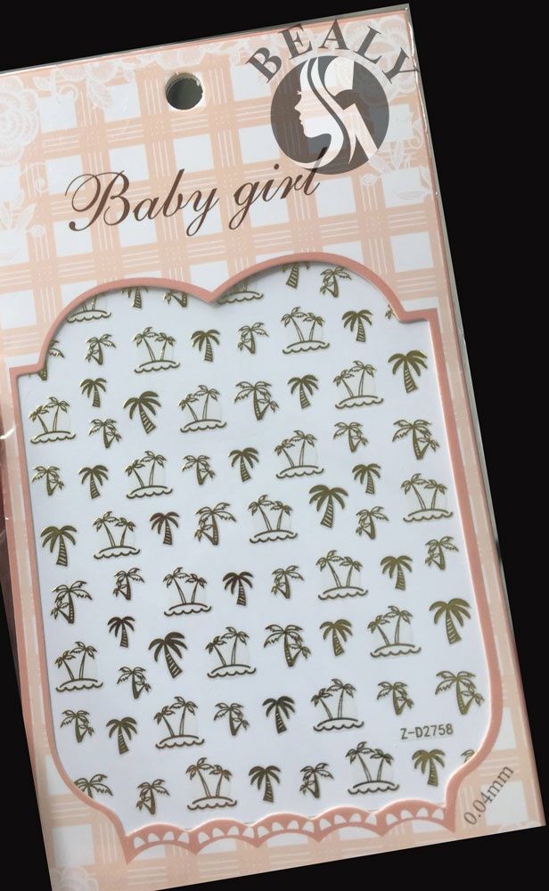 STICKER DÁN MÓNG BABY GIRL TÚI HỒNG CARO VUÔNG Z-D2758