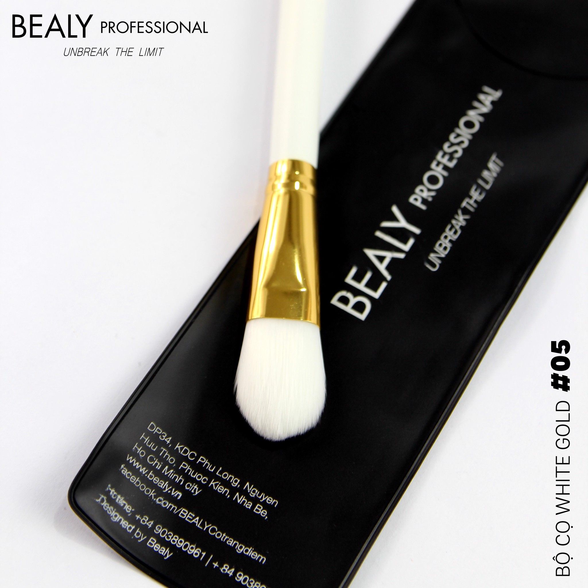 CỌ TÁN KEM NỀN BẢN DẸT WHITE GOLD N0.05