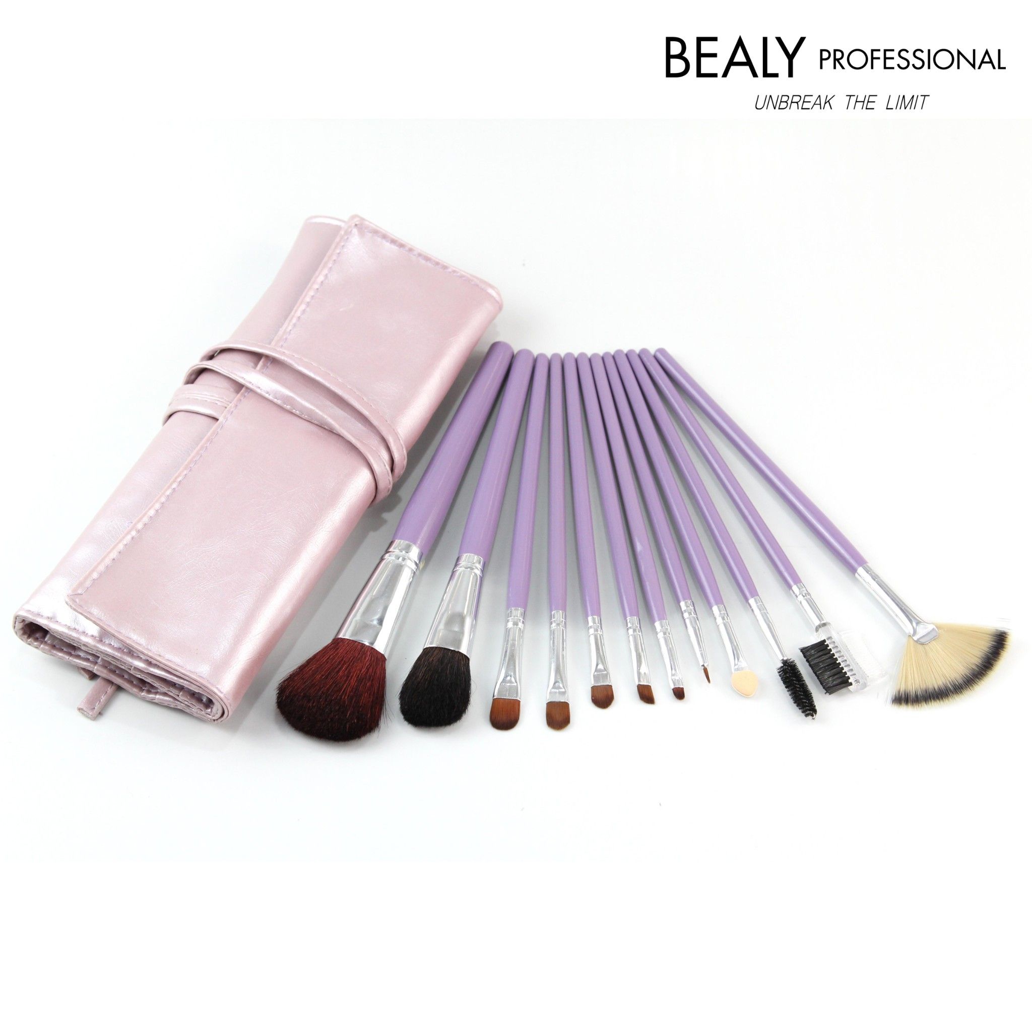 BỘ CỌ TRANG ĐIỂM BEALY 12 MÓN TÚI MÀU TÍM NHẠT