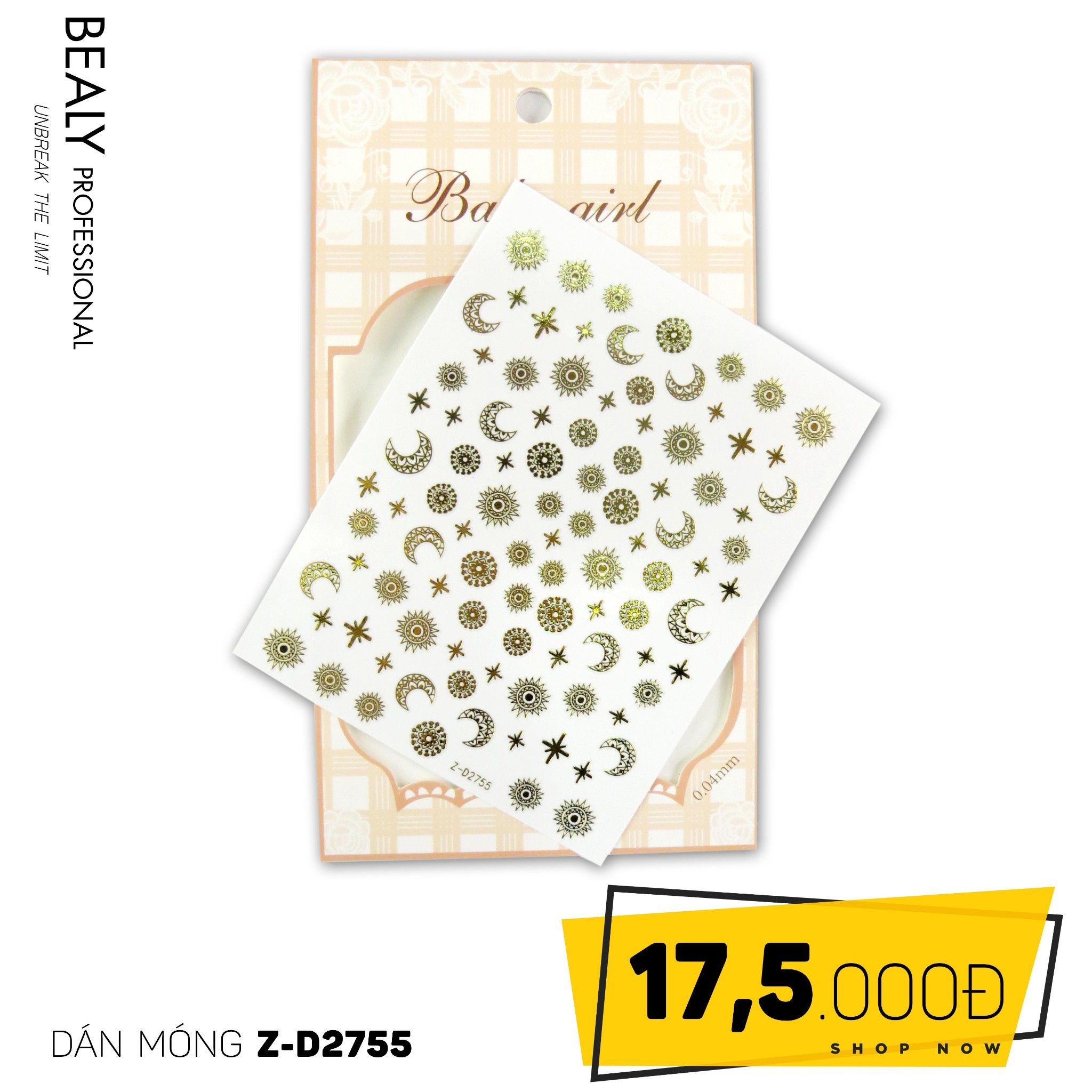 STICKER DÁN MÓNG BABY GIRL TÚI HỒNG CARO VUÔNG Z-D2755