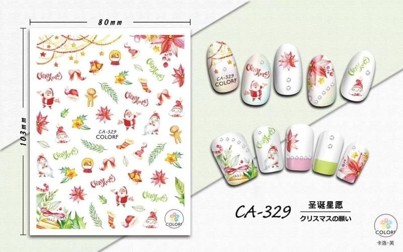 STICKER DÁN MÓNG BABY GIRL TÚI HỒNG CARO VUÔNG CA329