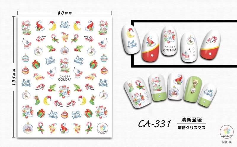 STICKER DÁN MÓNG BABY GIRL TÚI HỒNG CARO VUÔNG CA331