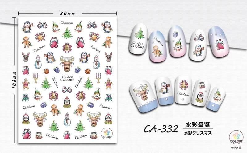 STICKER DÁN MÓNG BABY GIRL TÚI HỒNG CARO VUÔNG CA332