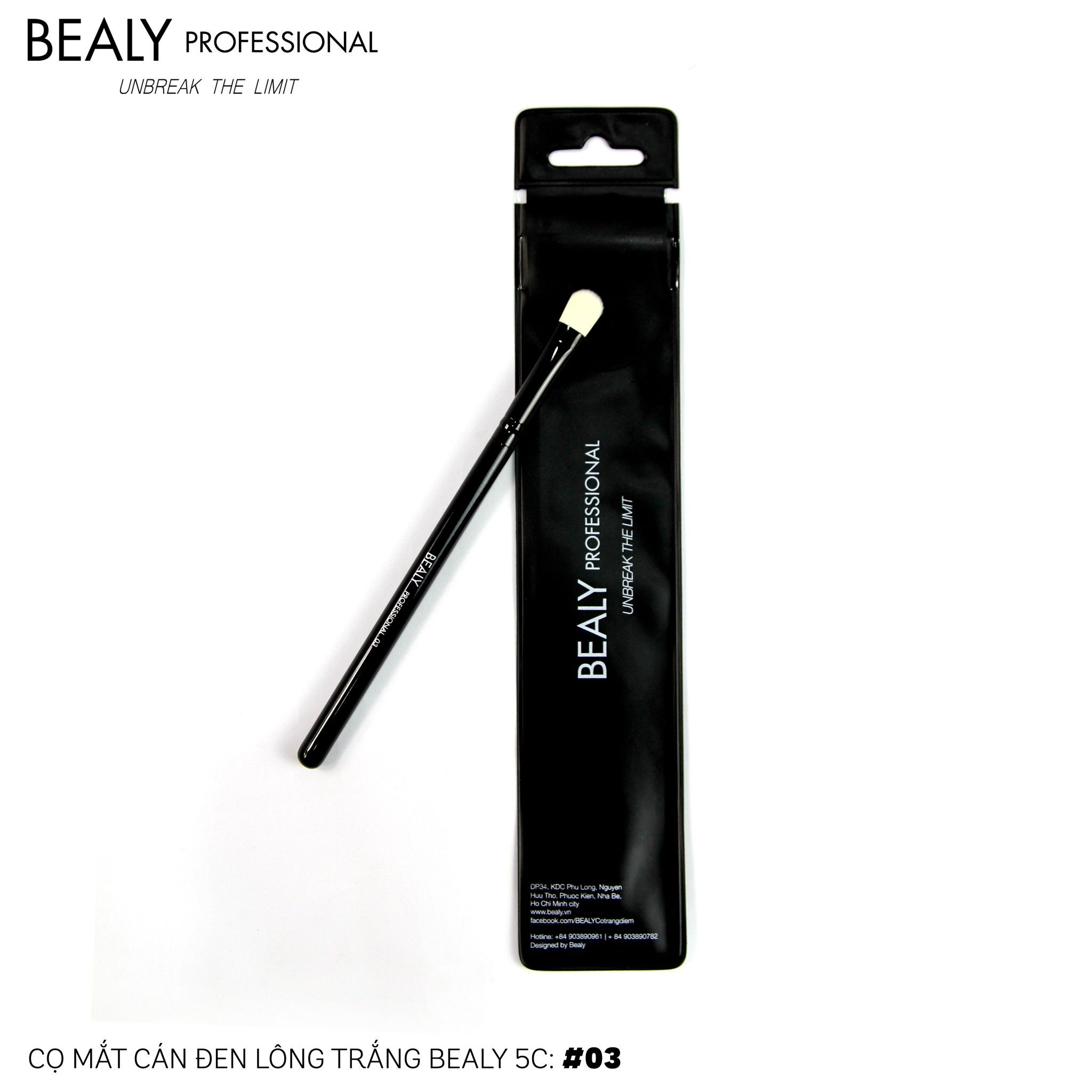 CỌ MẮT BẢN DẸT CÁN ĐEN LÔNG TRẮNG BEALY N0.03