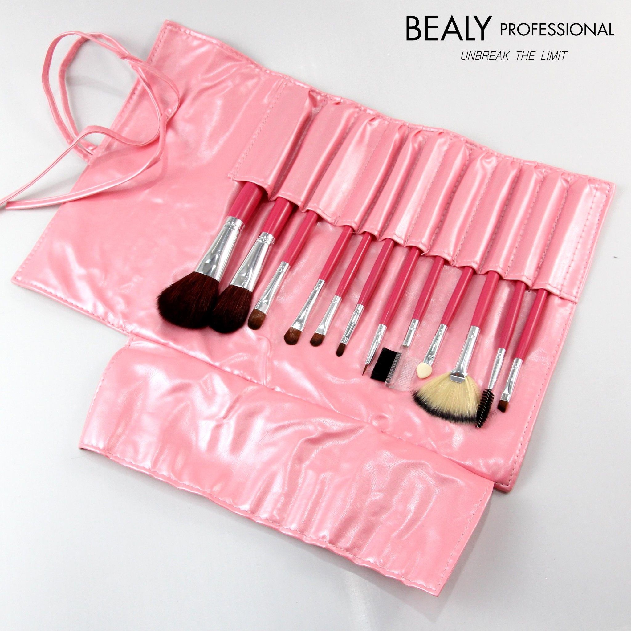 BỘ CỌ TRANG ĐIỂM BEALY 12 MÓN HỒNG PHẤN