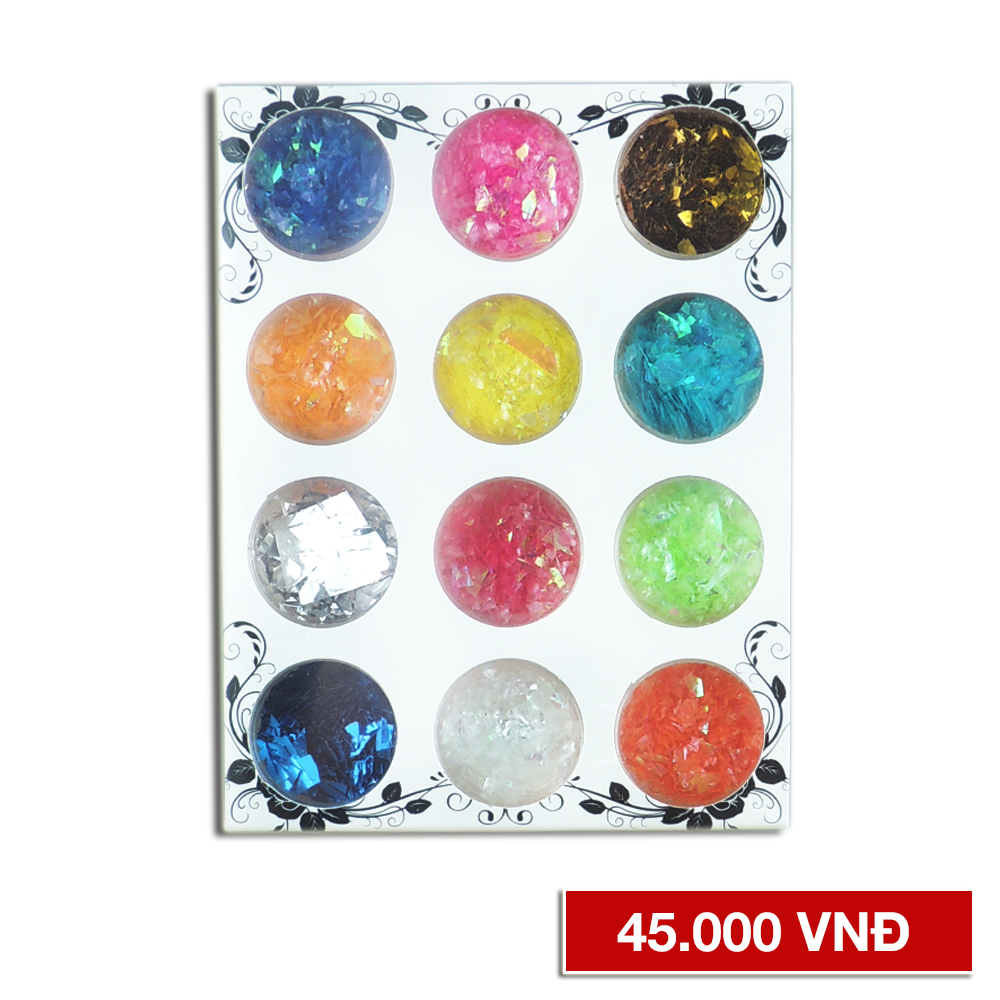 HỘP 12 Ô XÀ CỪ VÂN GỖ ĐỦ MÀU