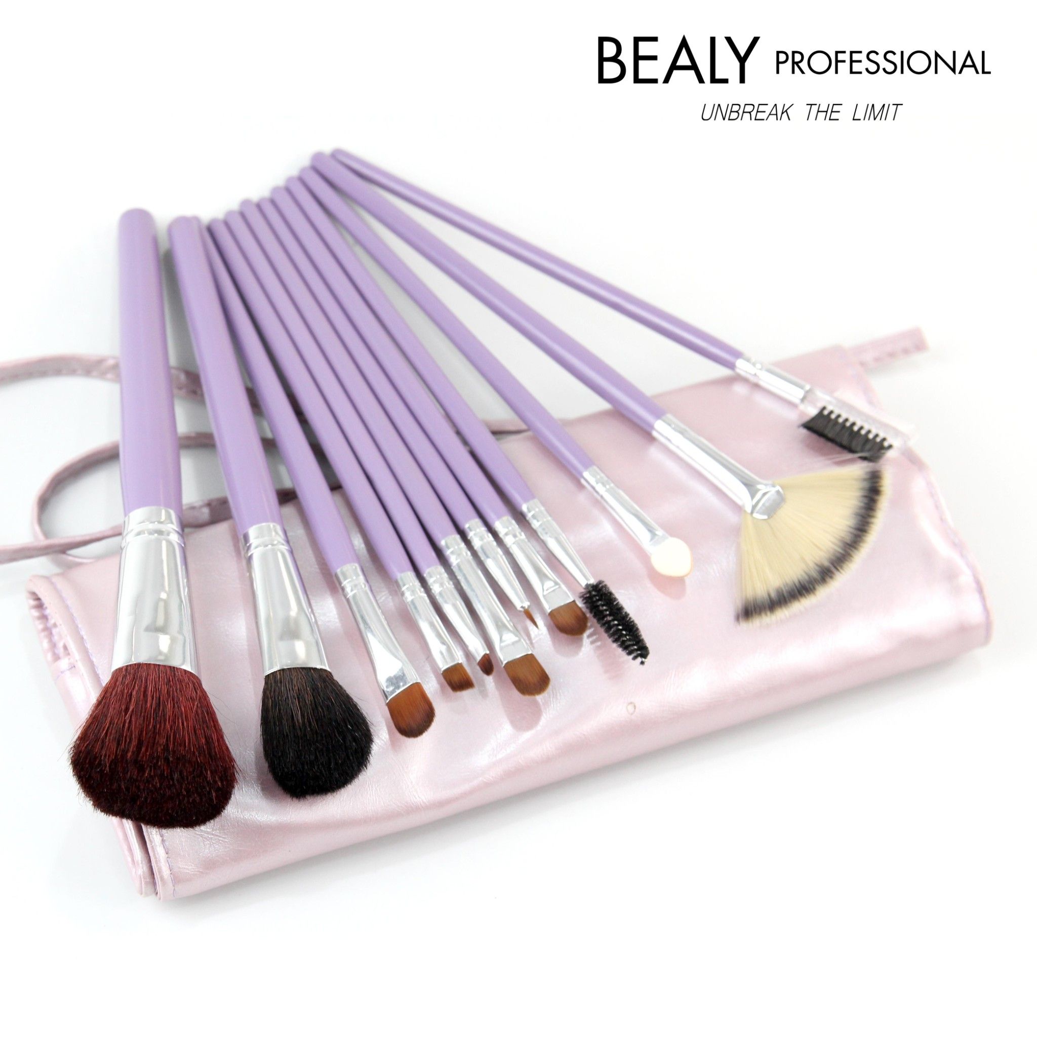 BỘ CỌ TRANG ĐIỂM BEALY 12 MÓN TÚI MÀU TÍM NHẠT