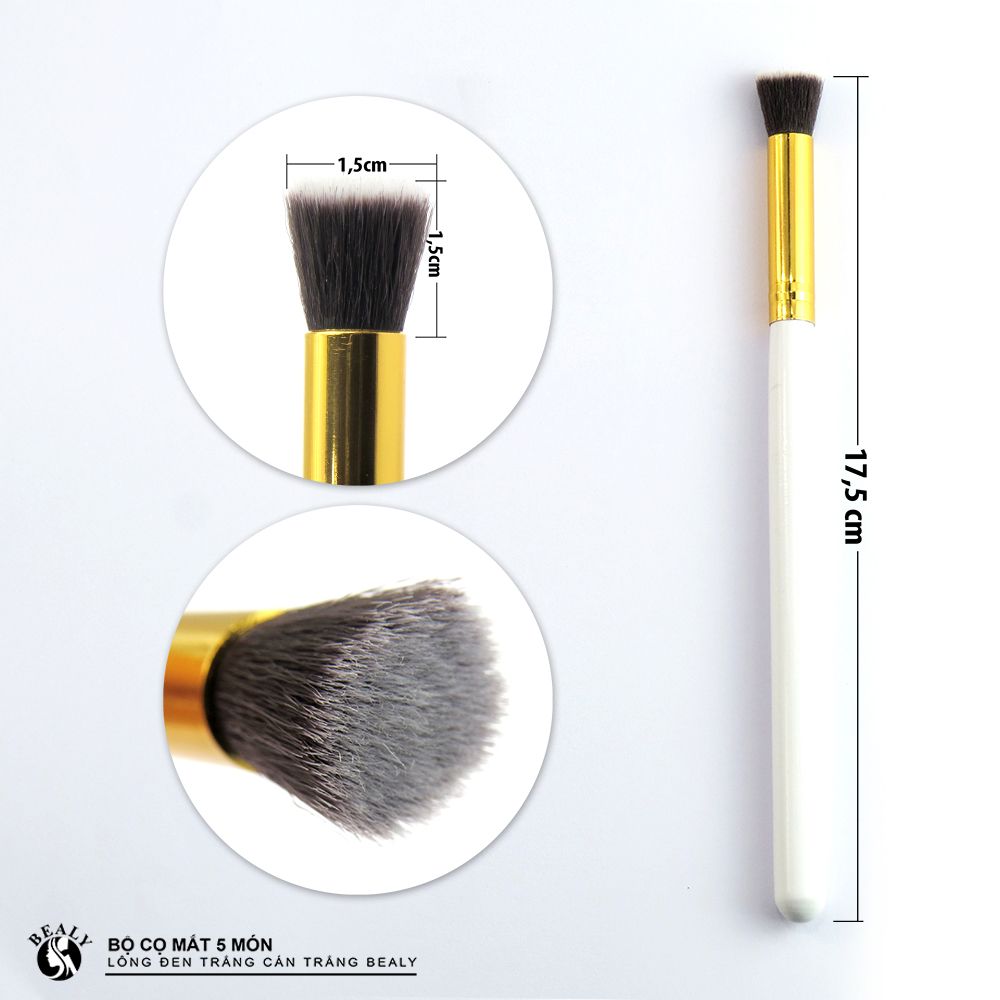 BỘ CỌ MẮT LÔNG ĐEN TRẮNG CÁN TRẮNG BEALY 5C