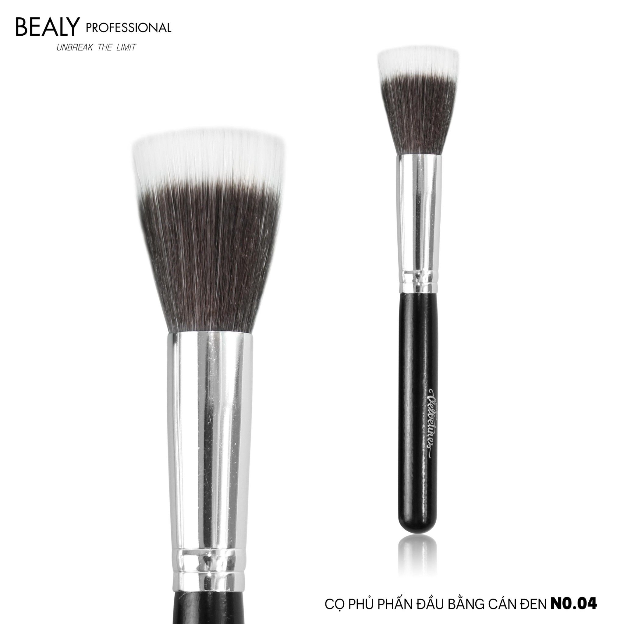 CỌ PHỦ PHẤN ĐẦU BẰNG CÁN ĐEN NO.04
