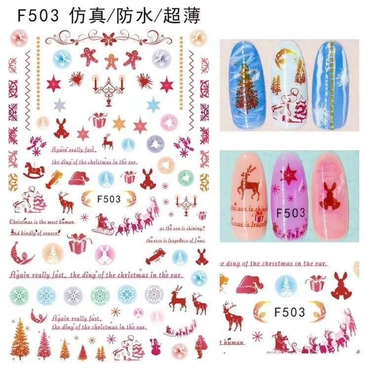STICKER DÁN MÓNG BABY GIRL TÚI HỒNG CARO VUÔNG F503