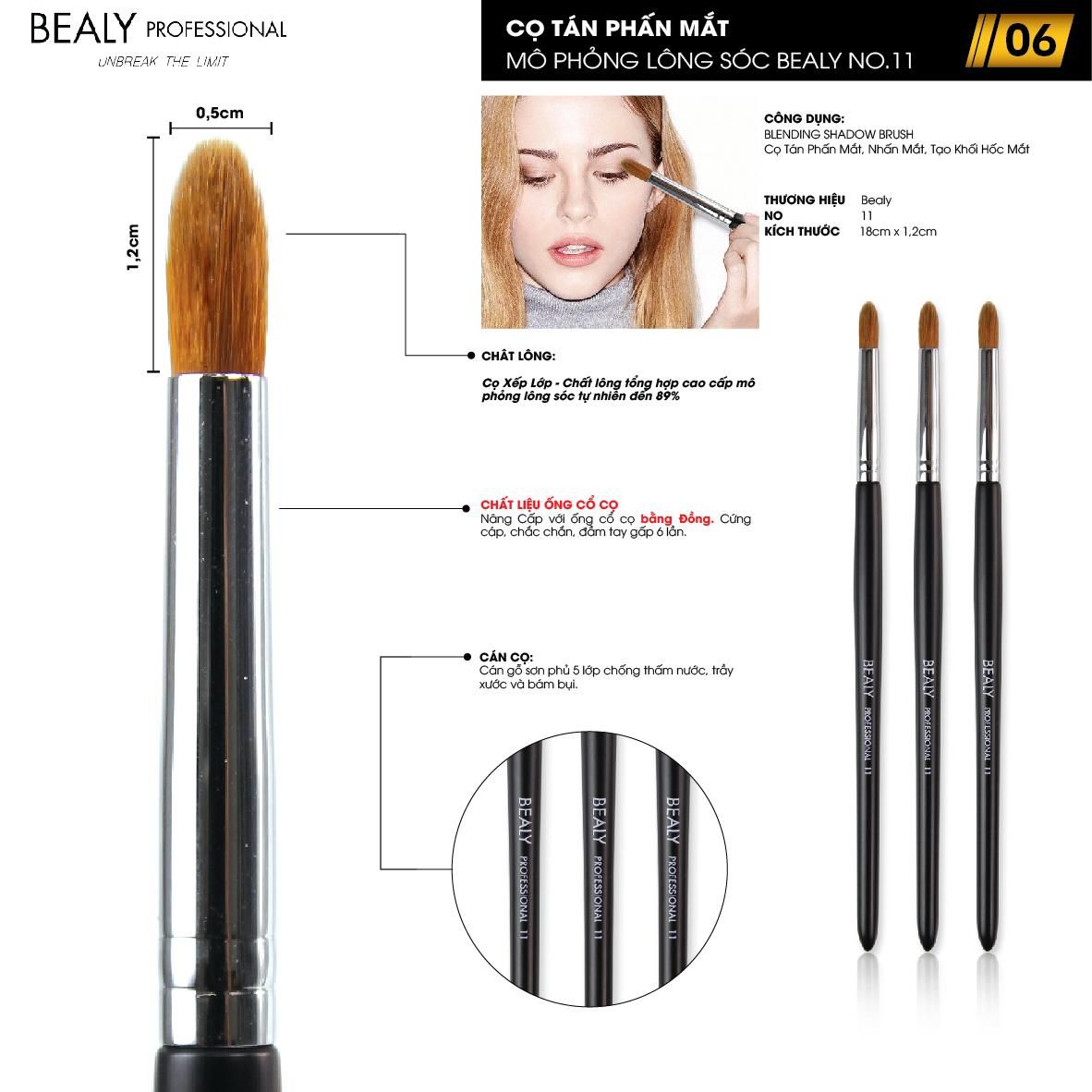 Cọ Tán Phấn Mắt Mô Phỏng Lông Sóc Bealy No.11